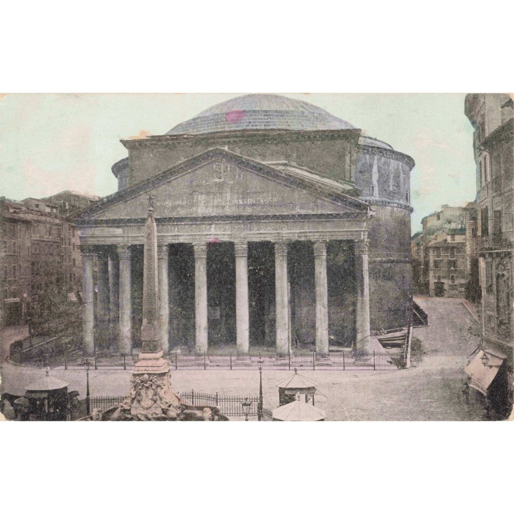 Vtg 1912 Postcard Rome Italy Pantheon Divided Back Postmarked 1c Stamp - Picture 1 of 2
